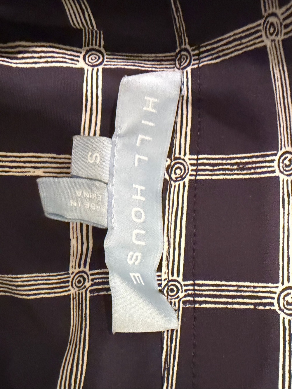 Hill House Fleur Black and White Geometric Halter Midi Dress size S - Picture 8 of 8